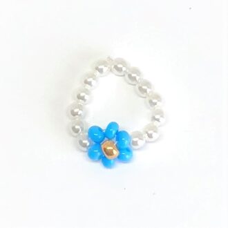 Pearl Daisy Chain Ring White KidCore Collection