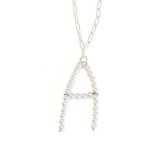 Pearl Letter Necklace A White KidCore Collection