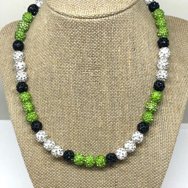 Kelly Green Eagles Necklace on bust