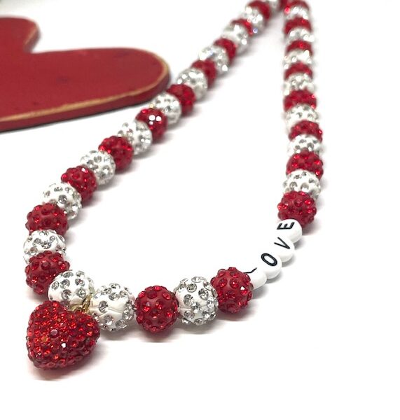 Valentines Bling Love Necklace