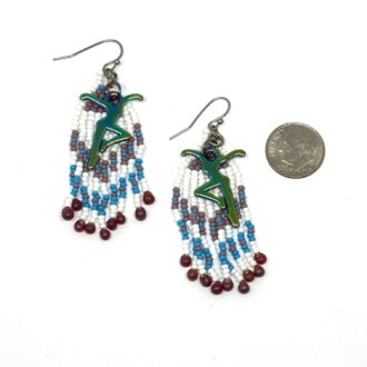 DMB Beaded Dancer Earrings w Dime