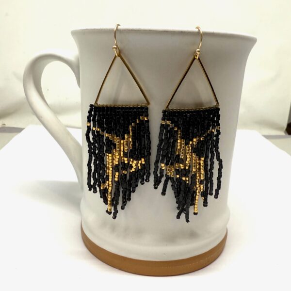 DMB Fire Dancer Beaded Earrings on of a kind on mug