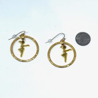 Gold Dancer Earrings dime