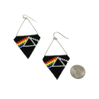 Pink Floyd Earrings with Dime