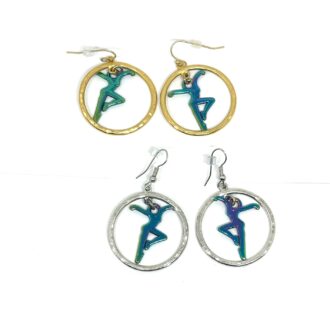 Rainbow Dancer Earrings Gold and Silver